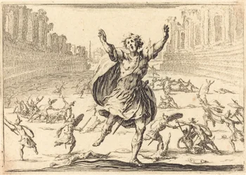 Scharmützel in einem römischen Zirkus