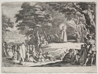 St. Amo predigt in einem Wald