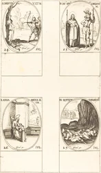 Die heilige Christina; der heilige Jakobus, Apostel, und der heilige Christophorus; die heilige Anna; die sieben Schläfer von E