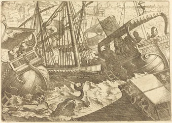 Sturm vor der Küste von Barcelona