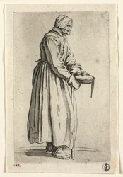 Die Bettler: Bettlerin mit ihrer Almosenschale, ca. 1623