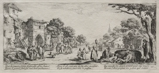 Die großen Elendnisse des Krieges: Die Bettler und die Sterbenden, 1633
