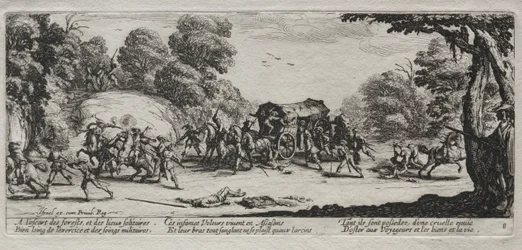 Die Leiden des Krieges: Straßenraub, 1633
