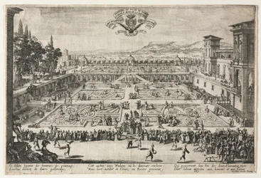 Die Palastgärten in Nancy, 1625