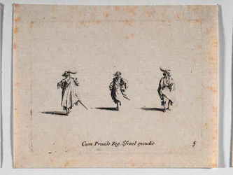 Drei Kavaliere, aus Les Fantaisies de Noble J. Callot