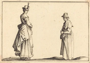 Zwei Frauen im Profil, ca. 1617
