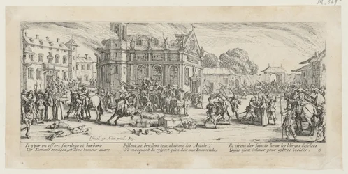 Zerstörung eines Klosters, Blatt 6 der Folge "Grauen des Krieges"