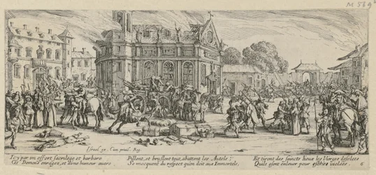 Zerstörung eines Klosters, Blatt 6 der Folge „Grauen des Krieges“