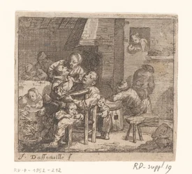 Interieur mit Geigenspieler