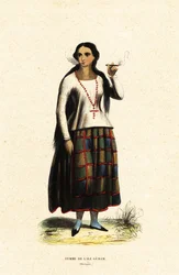 Chamorro-Frau von der Insel Guam, Marianen, Mikronesien