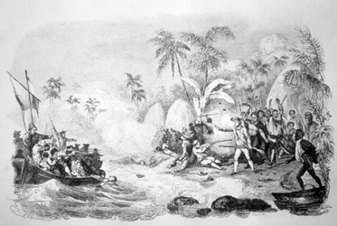 Tod von Captain Cook, 1779 um 1819