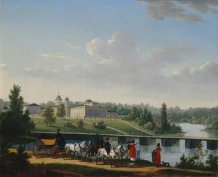 Der Spaziergang. Das Anwesen der Golizyns Pekhra-Jakovlevskoye, 1820
