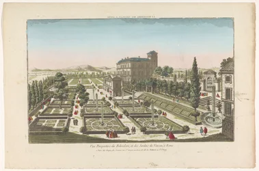 Ansicht der Giardini Vaticani in Vatikanstadt