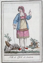 Mädchen von der Insel Santorini