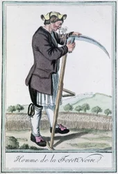 Mann aus dem Schwarzwald - in „Enzyklopädie der Reisen“ von Grasset St Sauveur, ed. 1796