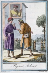 Polnische Bauern - in „Enzyklopädie der Reisen“ von Grasset St Sauveur, ed. 1796
