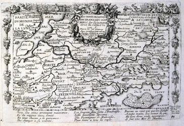 17. Jahrhundert gravierte Illustration aus einer Sammlung von Sprichwörtern. Paris 1657-1663. Von Jacques Lagniet (1620-1675). Französischer Graveur.
