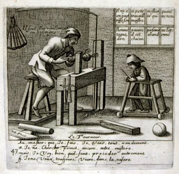 17. Jahrhundert gravierte Illustration aus einer Sammlung von Sprichwörtern, Paris 1657-1663