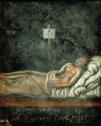 Louis-Michel Le Peletier, Marquis de Saint-Fargeau 1760-1793 auf seinem Sterbebett, ca. 1793