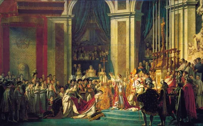 Die Krönung Napoleons in Notre-Dame de Paris am 2. Dezember 1804, 1807.