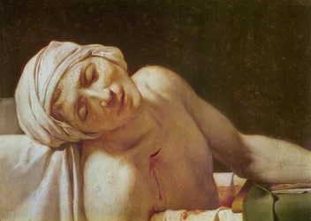 Der Tod des Marat, Detail des Gesichts, 1793