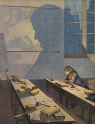 Der junge Napoleon Bonaparte beim Studium