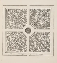 Entwurf für Parterre, aus Theatre des Plans et Jardinages, veröffentlicht 1652