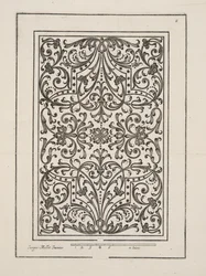 Entwurf für Parterre, aus Theatre des Plans et Jardinages, veröffentlicht 1652