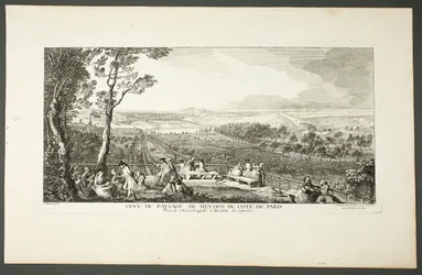 Landschaftsansicht von Meudon in Richtung Paris