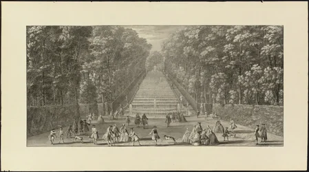Ansicht des Großen Wasserfalls in den Gärten von Marly
