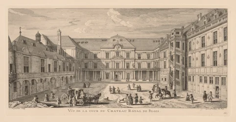 Ansicht des Hofes des Schlosses von Blois