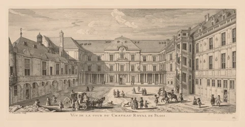 Ansicht des Hofes des Schlosses von Blois