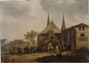 Plünderung einer Kirche während der Revolution, um 1793