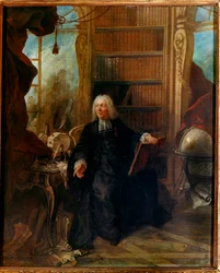 Abbé Jean Antoine Nollet, französischer Physiker in seinem Kabinett der Muette