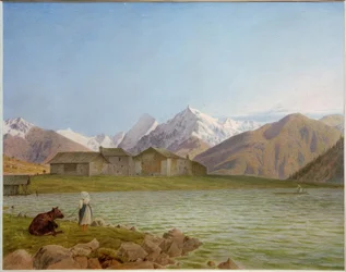 Der Haidersee gegen den Ortler