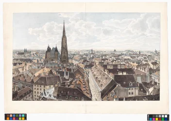 Panorama von Wien gegen Osten von der Peterskirche aus