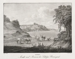 Syrmien, Markt und Ruinen des Schlosses Sharengrad