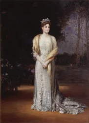 Porträt von Kaiserin Alexandra Fjodorowna von Russland 1872-1918, die Frau von Zar Nikolaus II., 1914