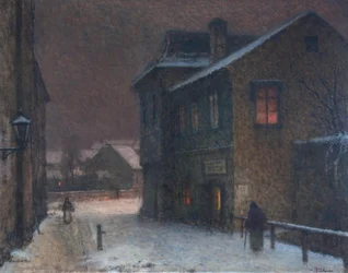 Straße im Schnee, 1907-1909