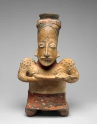 Kniende Frau, die ein Baby stillt, Proto-Klassik, 100 v. Chr.-300 n. Chr.