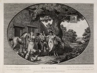 Jagd, graviert von Robert Pollard (1755-1838)