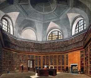Bibliothek des Königs, Gravur von Richard Reeve nach einer Zeichnung von James Stephanoff, aus The History of the Royal Residences