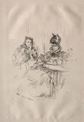 Nachmittagstee, Mrs. Phillips und Mrs. Charles Whibley