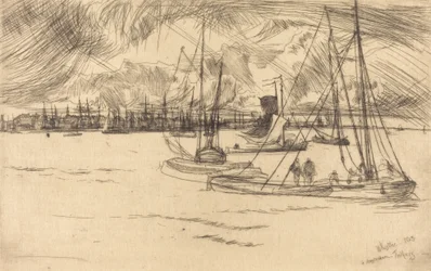 Amsterdam vom Tolhuis, 1863