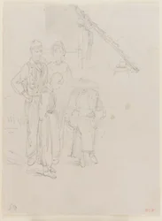 Ein Künstler beim Skizzieren, 1858