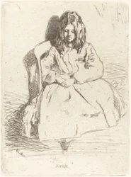 Annie sitzend, 1858