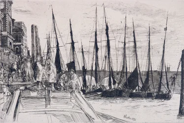 Boote neben Billingsgate, London, 1859