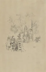 Gespräch unter der Statue, Jardin du Luxembourg