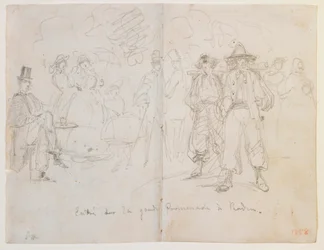 Eintritt auf die Große Promenade in Baden, 1858