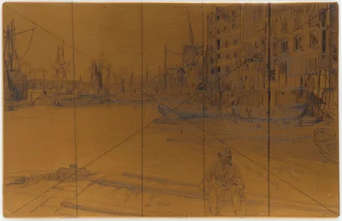 Radierplatte: Eagle Wharf Tyzac Whiteley und Co., 1859